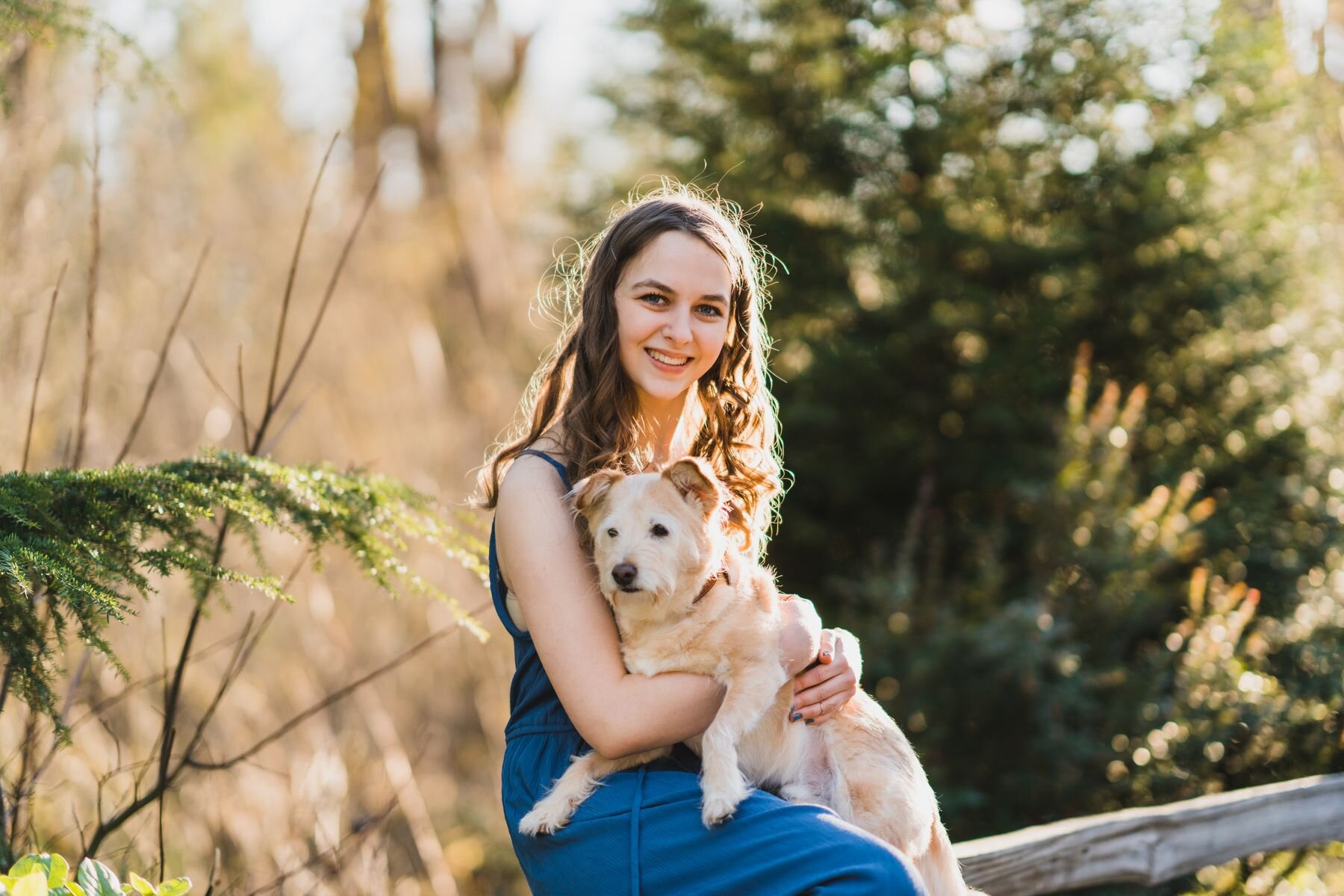 Sammamish Skyline High School student with her pet dog