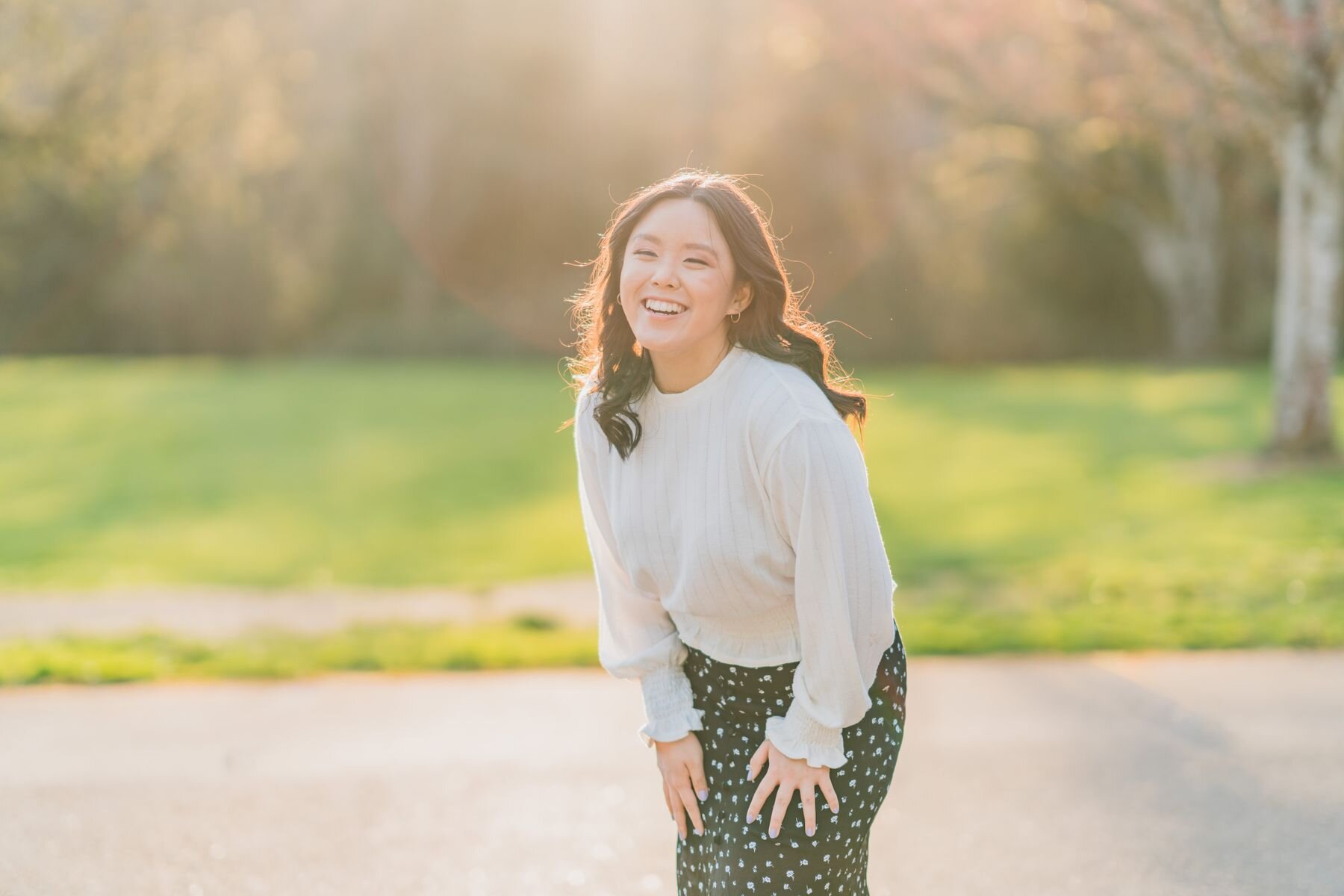 Issaquah high school senior Doris laughing